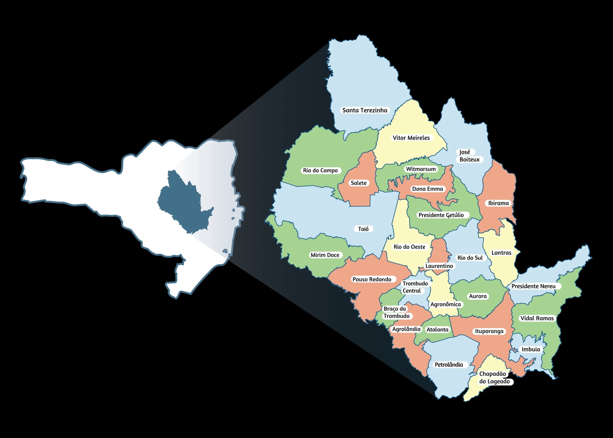 Mapa do Alto Vale
